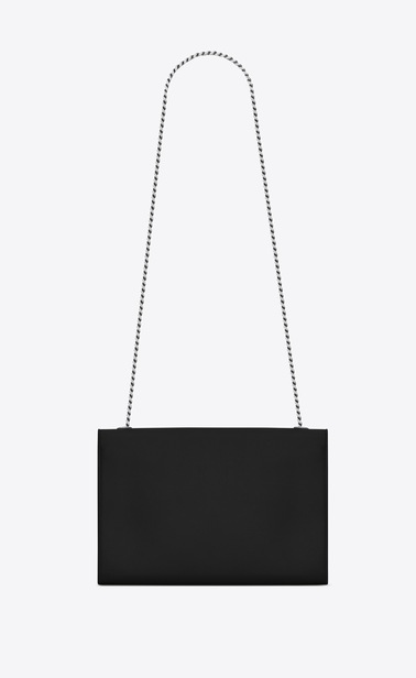SAINT LAURENT MONOGRAM KATE Woman large kate chain bag in black textured leather b_V4